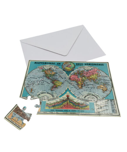 Carte postale puzzle - Mappemonde