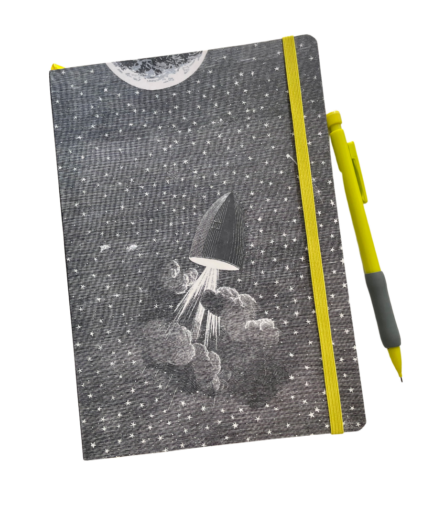 Carnet Fusée Jules Verne A5 ligné 126 pages