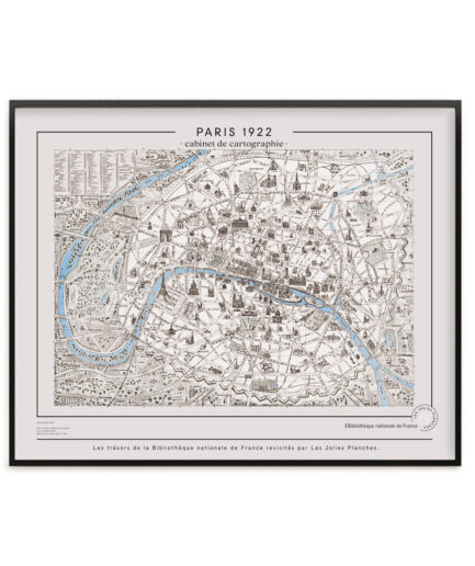 Paris 1922, plan ancien monumental