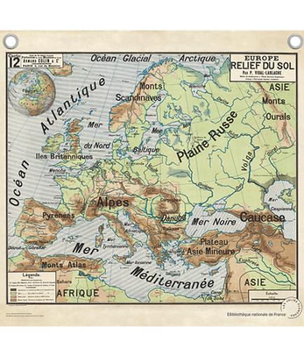 Carte d'Europe par Vidal-Lablache
