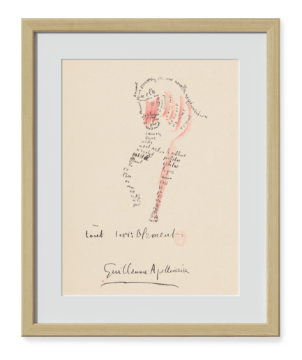 Calligramme d'Apollinaire - Tout terriblement
