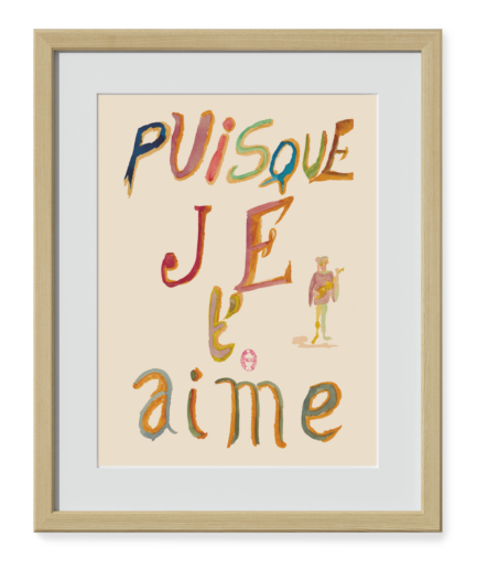 Calligramme d’Apollinaire – Puisque je t'aime