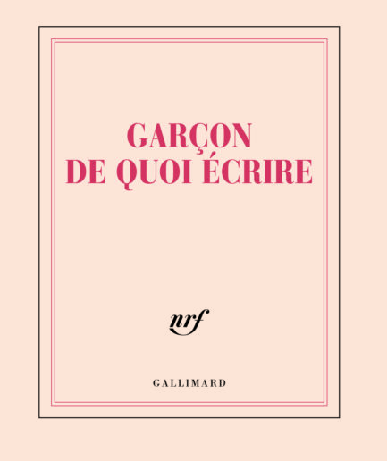 Carnet carré «Garçon de quoi écrire»
