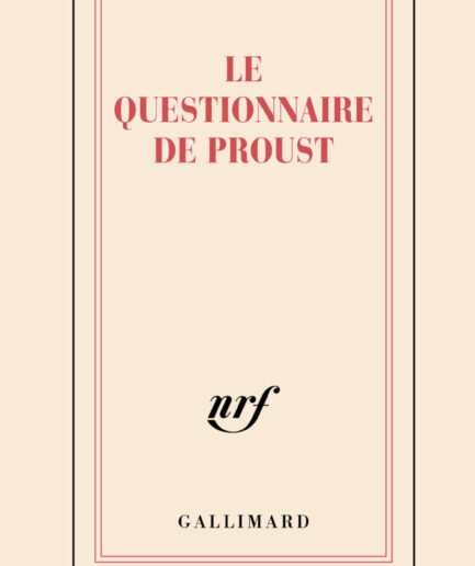 Carnet «Le questionnaire de Proust»