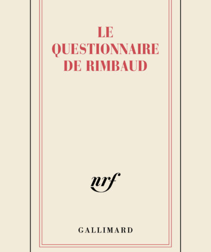 Carnet « Le questionnaire de Rimbaud »