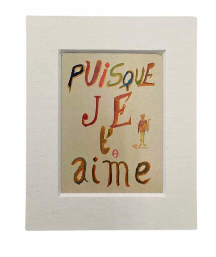 Magnet avec passe-partout – Puisque je t'aime par Guillaume Apollinaire