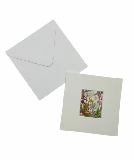 Carte de correspondance double avec passe-partout - Jardin