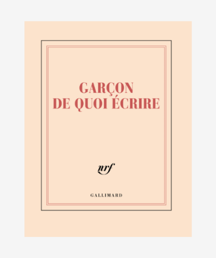 Carnet carré «Garçon de quoi écrire»