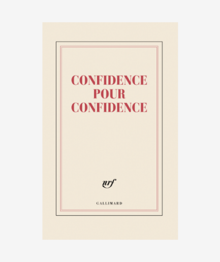 Grand carnet «Confidence pour confidence»