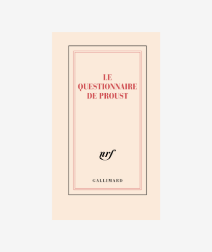 Carnet «Le questionnaire de Proust»