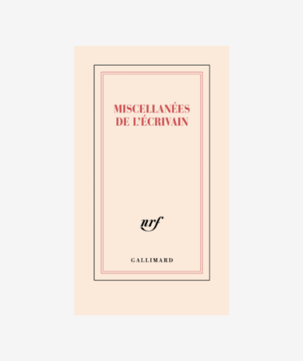Carnet « Miscellanées de l'écrivain »