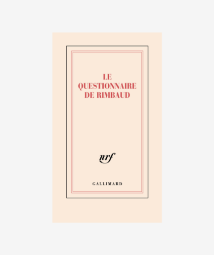 Carnet « Le questionnaire de Rimbaud »