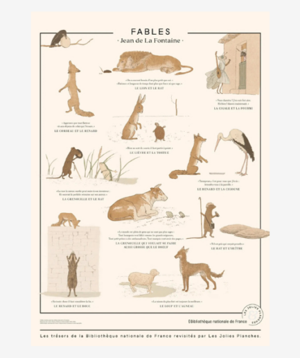 Affiche «Fables de La Fontaine» - 60 x 80 cm