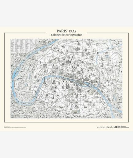 Affiche «Paris, plan de 1922» - 80 x 65 cm